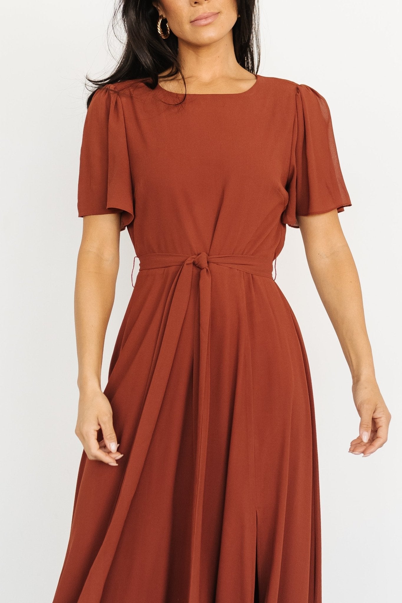 Naomi Short Sleeve Maxi Dress | Cinnamon