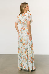 Naomi Short Sleeve Maxi Dress | Sage Floral