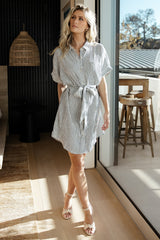 Nautical Shirt Dress | Blue Stripe