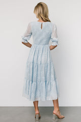 Nellie Smocked Midi Dress | Light Blue