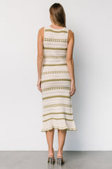 Nicolette Pointelle Dress | Cream + Sage