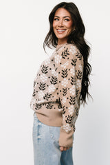 Norris Sweater | Tan Multi Floral