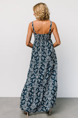 Oceanside Maxi Dress | Navy Print
