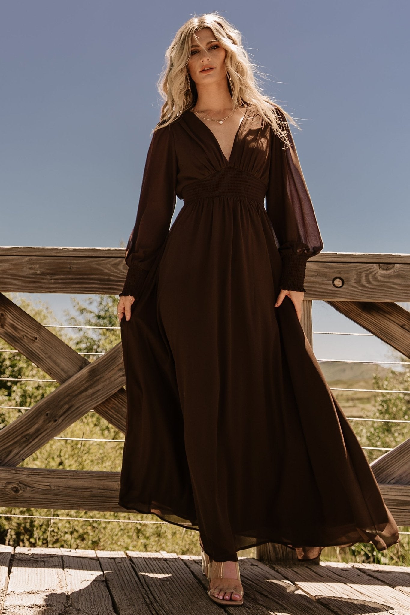 Olivia Maxi Dress | Dark Brown