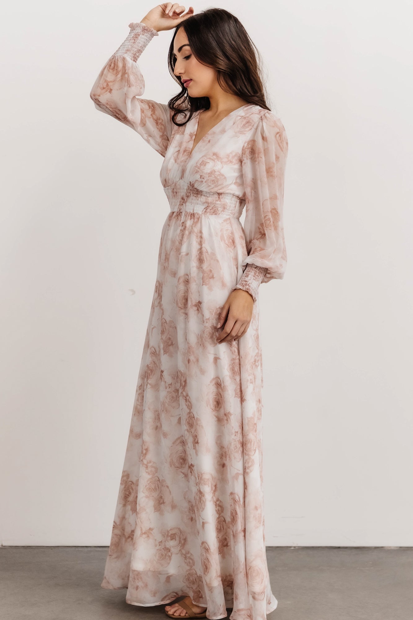 Olivia Maxi Dress | Pink Floral