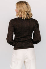 Padma Shimmer Sweater Top | Chocolate