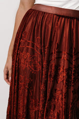 Palini Velvet Skirt | Rust