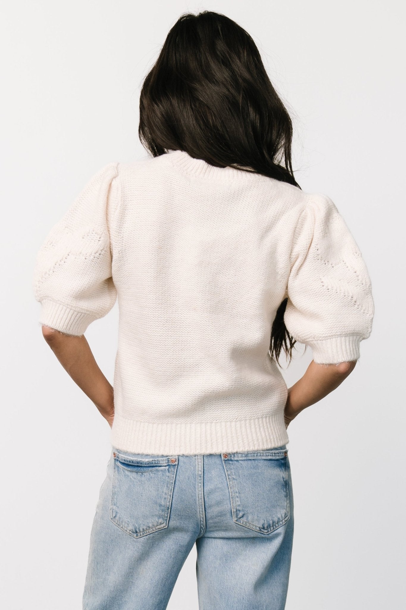 Pamela Sweater Top | Cream