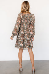 Parker Short Dress | Olive Multi Floral
