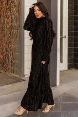 Penelope Velvet Maxi Dress | Black