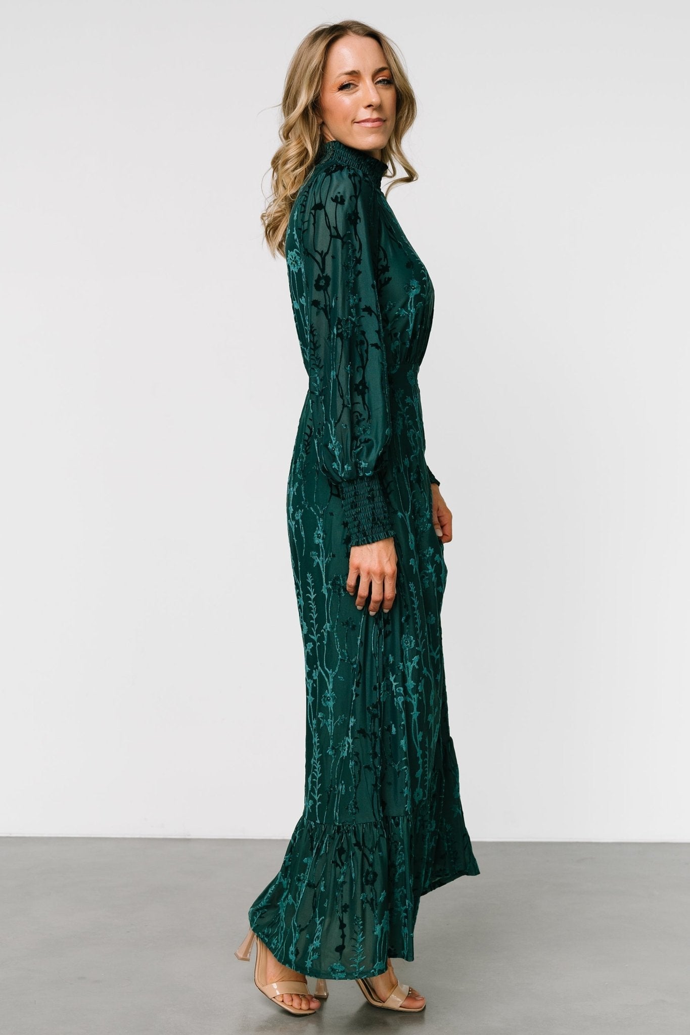 Penelope Velvet Maxi Dress | Emerald