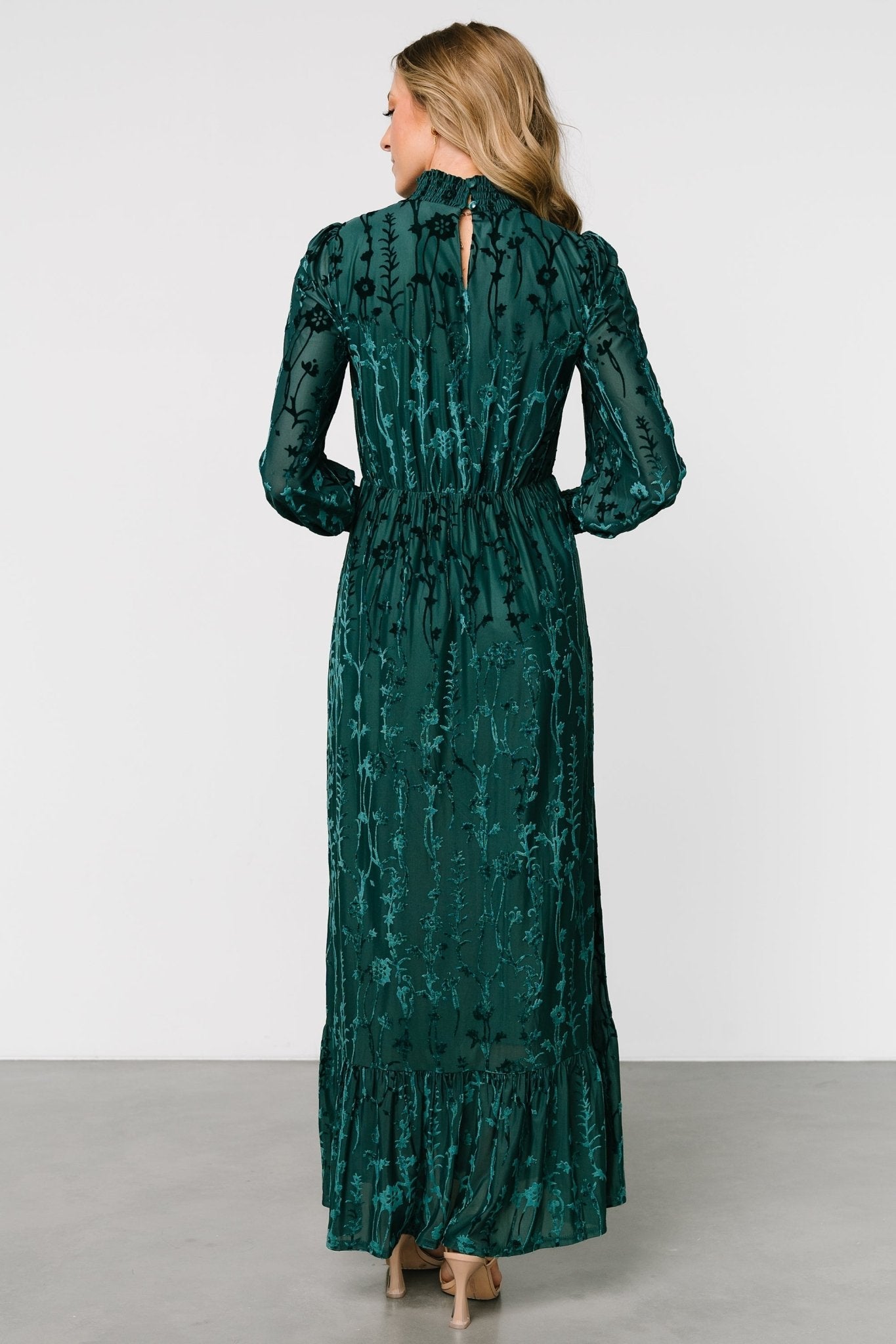 Penelope Velvet Maxi Dress | Emerald