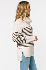 Pennington Turtleneck Sweater | Cream Multi Stripe