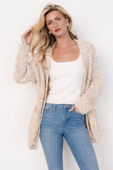 Phillis Chunky Knit Cardigan | Oatmeal Multi