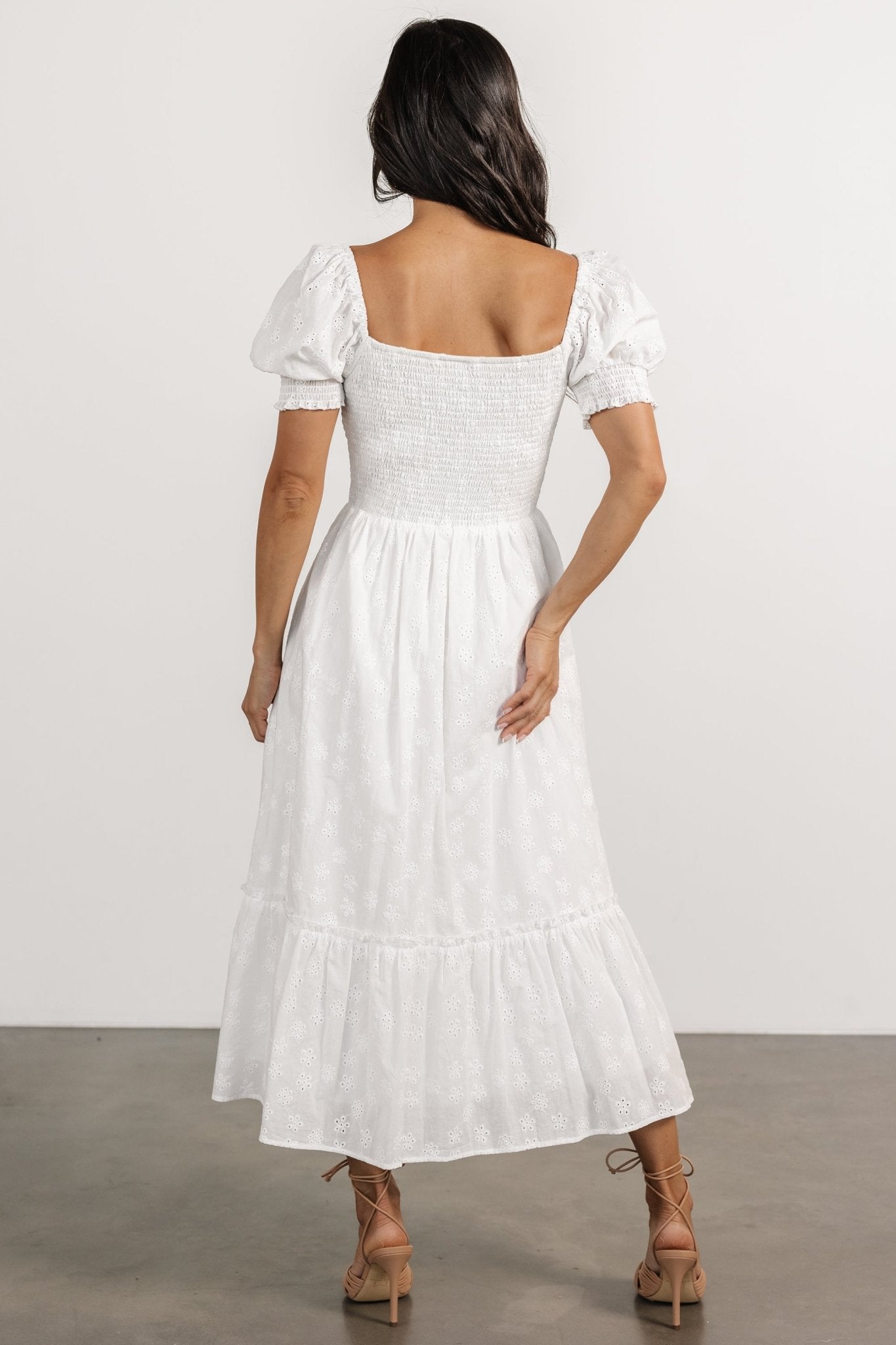 Piper Eyelet Midi Dress | Off White