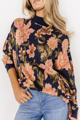 Polly Sweater | Navy Multi Floral