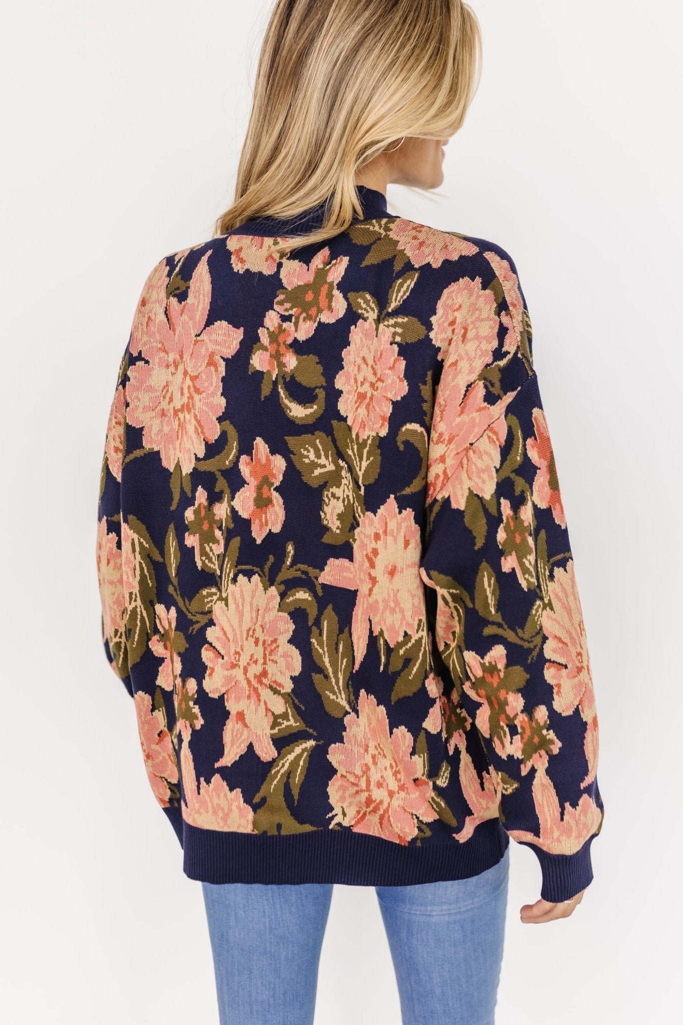 Polly Sweater | Navy Multi Floral