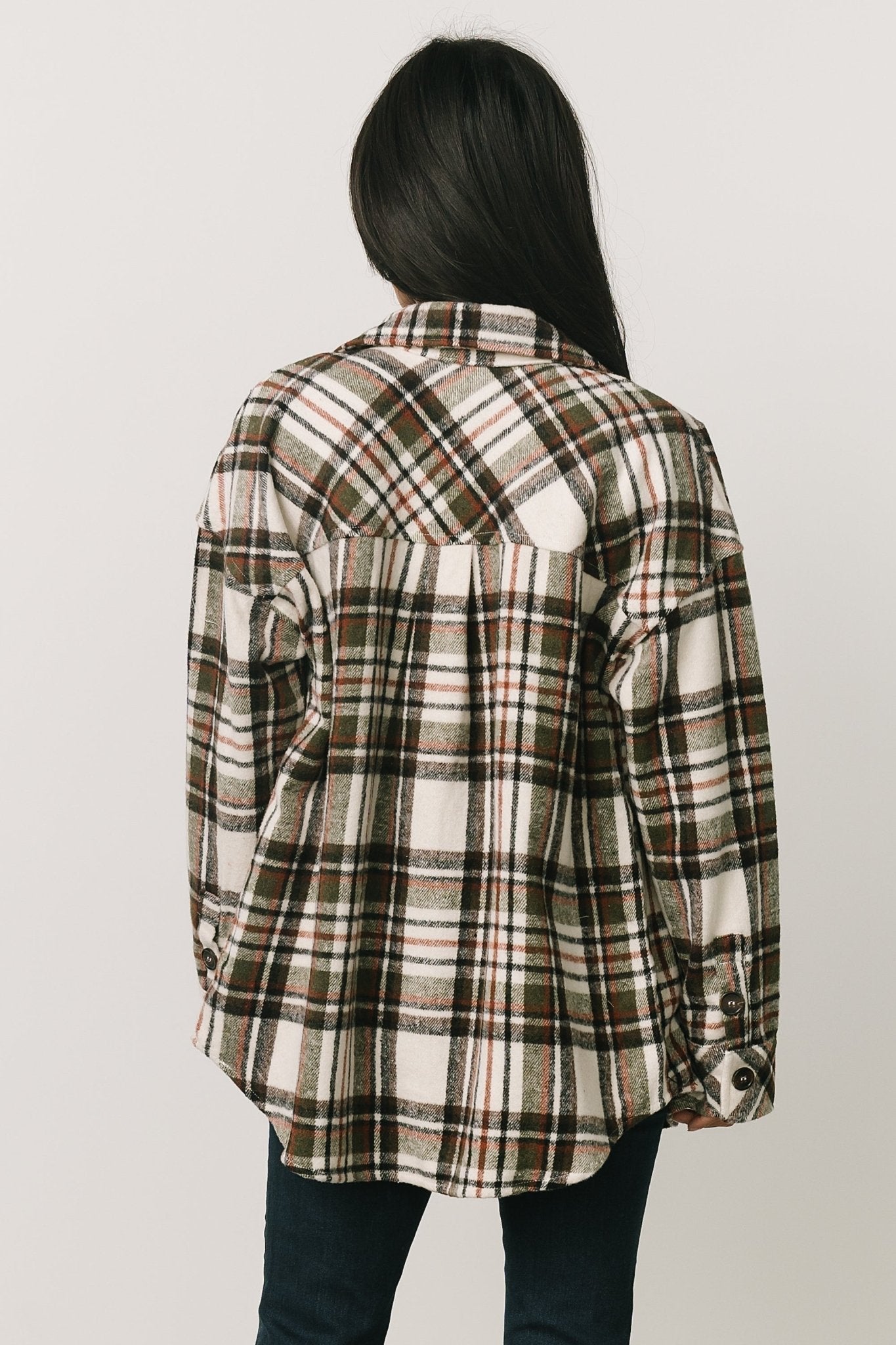 Polson Plaid Shacket | Ivory Multi