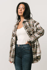 Polson Plaid Shacket | Ivory Multi