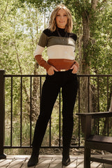 Porter Color Block Sweater | Black Multi