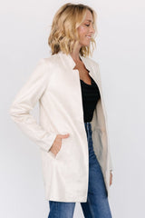 Queenie Faux Suede Jacket | Oatmeal