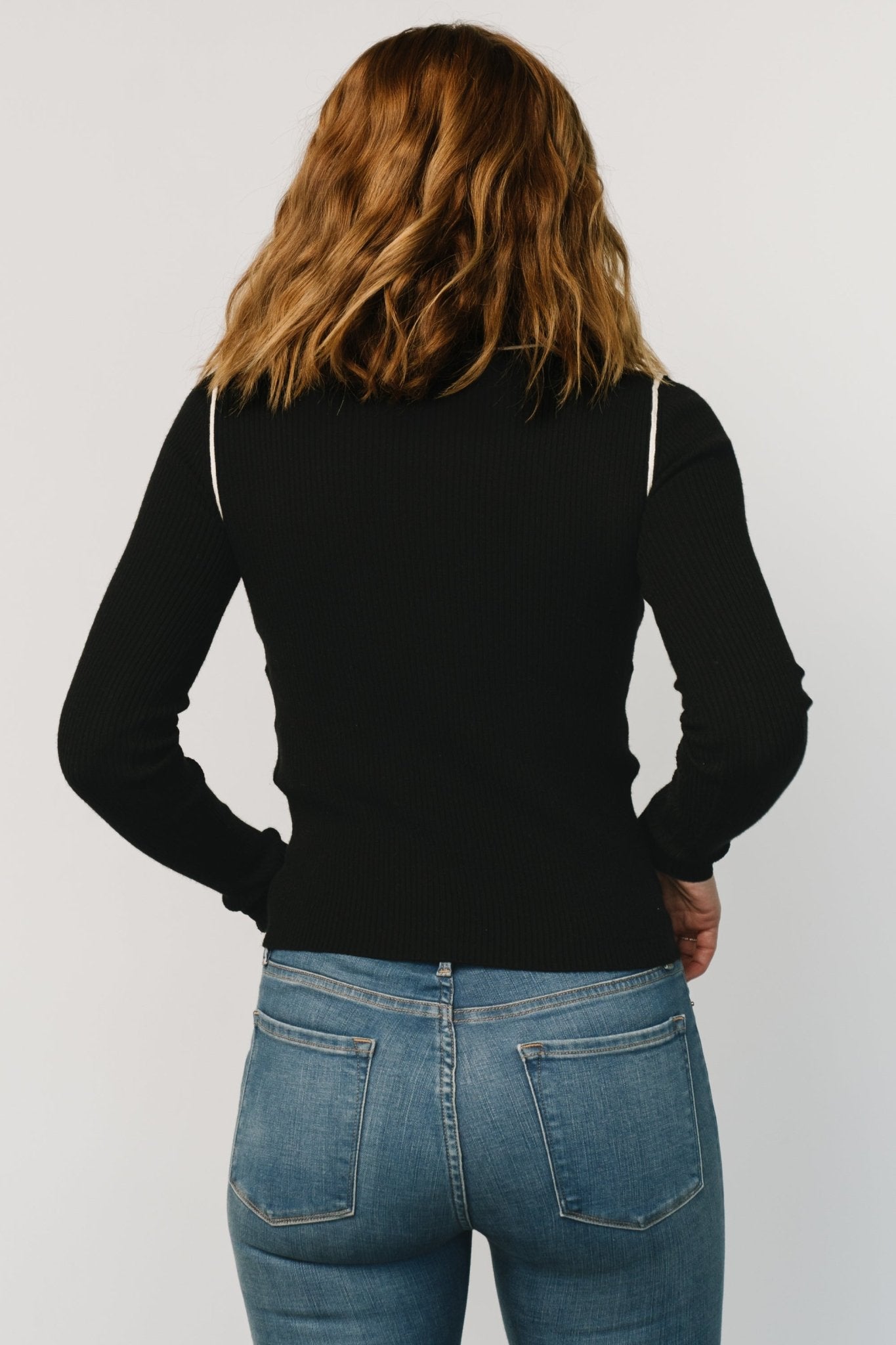 Quinlan Ribbed Top | Black