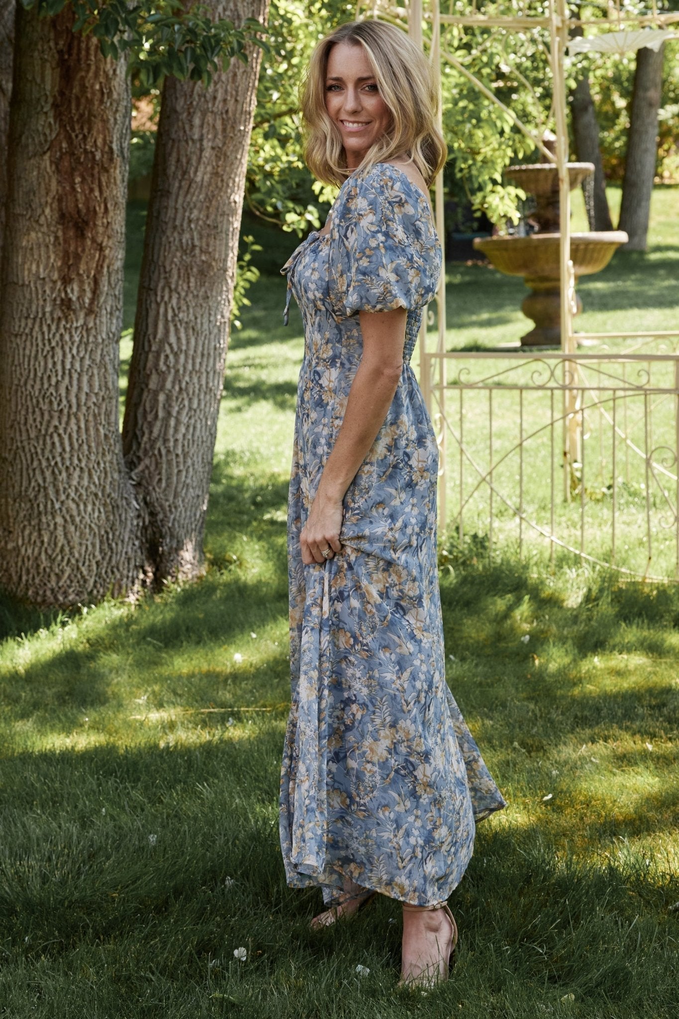 Raelynn Maxi Dress | Dusty Blue Floral