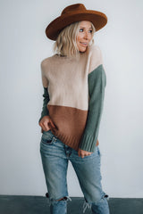 Randi Color Block Sweater | Natural