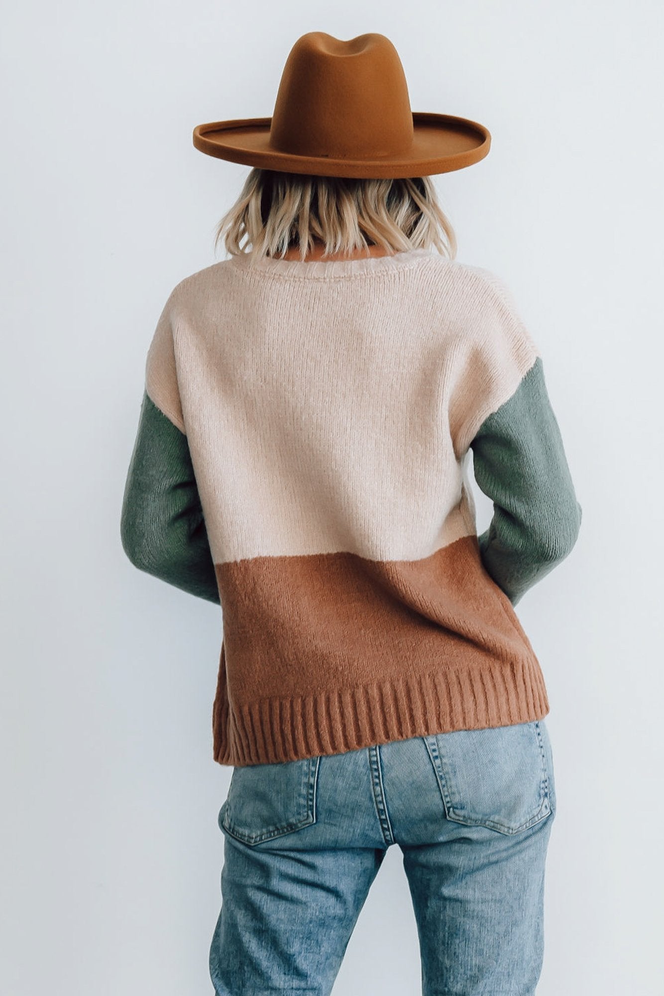 Randi Color Block Sweater | Natural