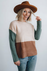 Randi Color Block Sweater | Natural