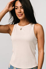 Raye Textured Tank Top | Cream