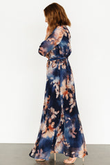 Rebecca Maxi Dress | Dark Blue Floral