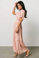 Regina Smocked Maxi Dress | Coral Floral
