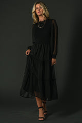 Remi Ribbed Maxi Dress | Black