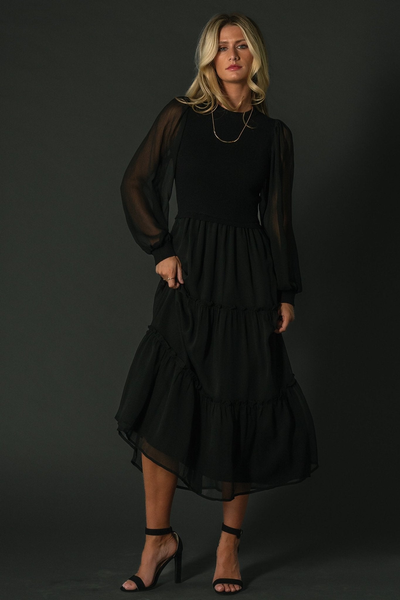 Remi Ribbed Maxi Dress | Black