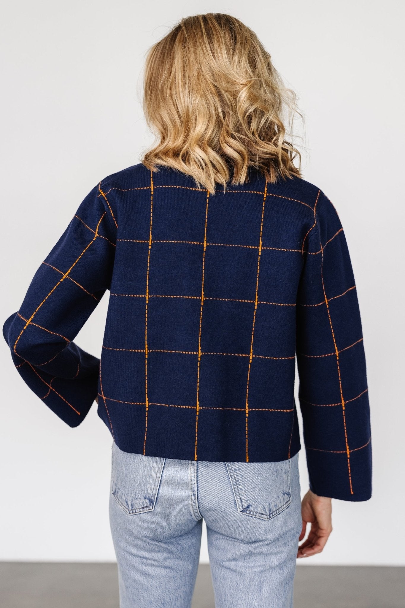 Remington Sweater | Navy + Orange