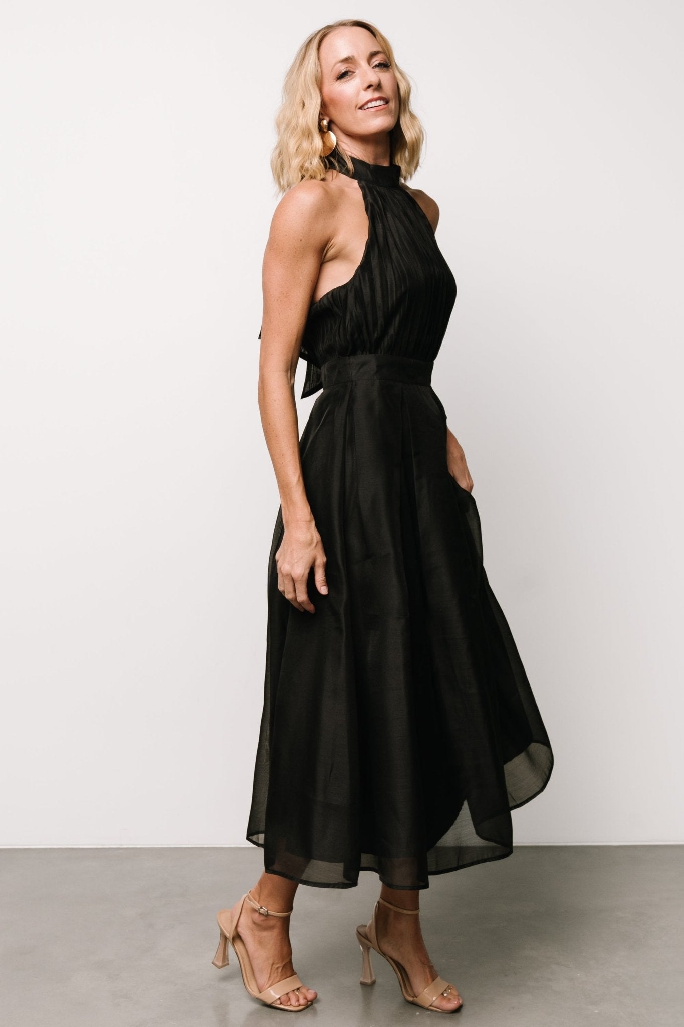 Rheise Pleated Top Dress | Black