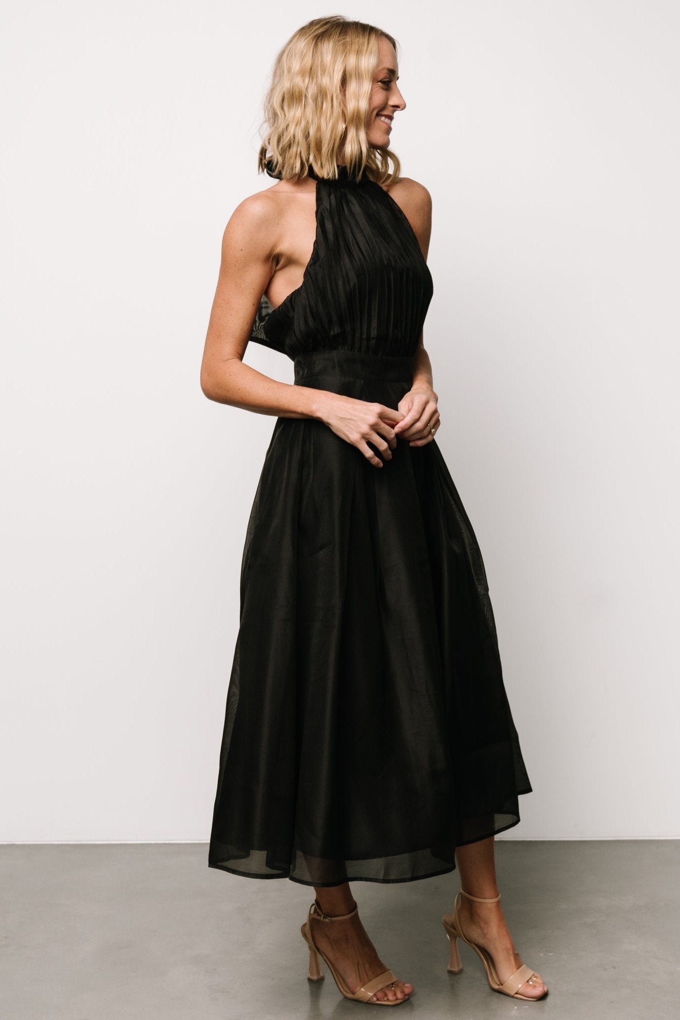 Rheise Pleated Top Dress | Black