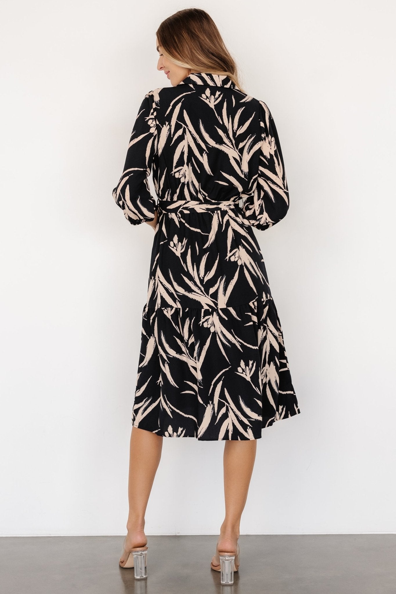 Riverside Midi Dress | Navy + Taupe