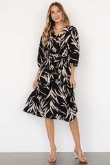 Riverside Midi Dress | Navy + Taupe