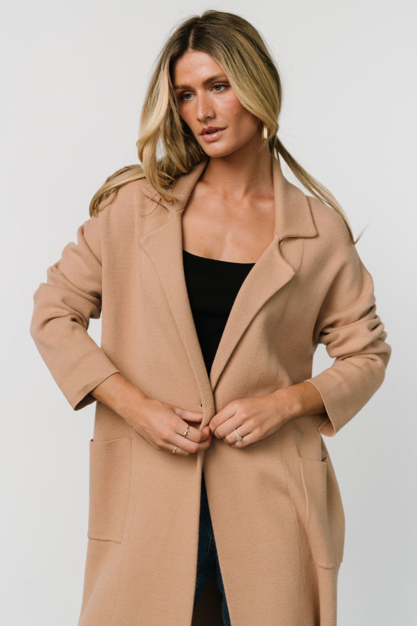Roland Long Jacket | Light Camel
