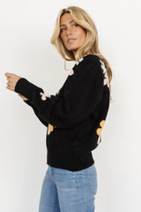 Roxy Sweater | Black Flower