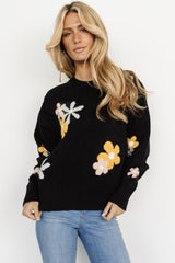 Roxy Sweater | Black Flower