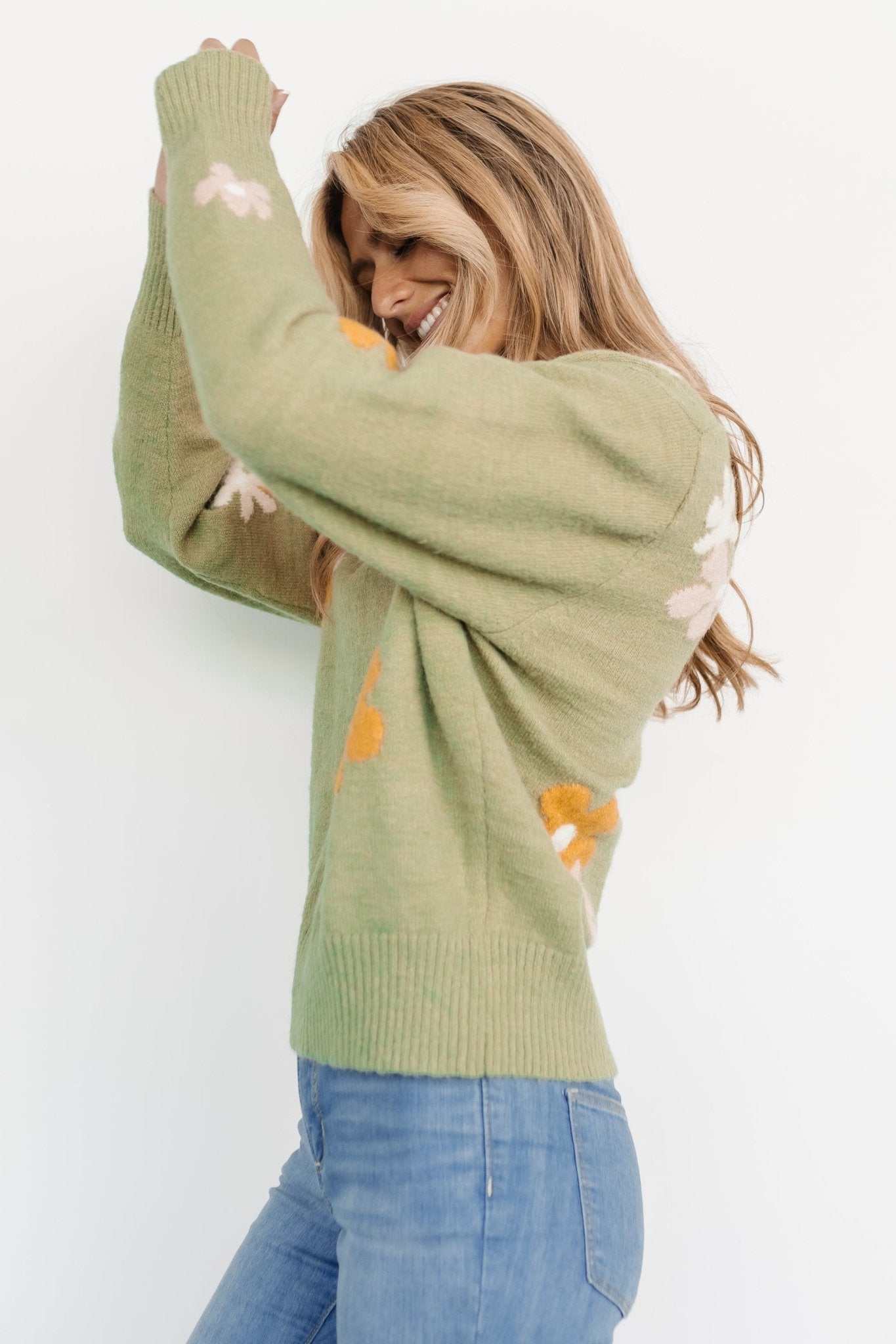 Roxy Sweater | Sage Flower