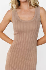 Rue Ribbed Midi Dress | Natural