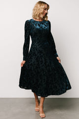 Savi Tie Back Dress | Deep Teal