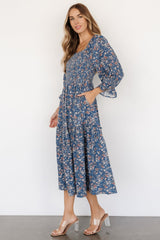 Sedona Smocked Dress | Blue Floral