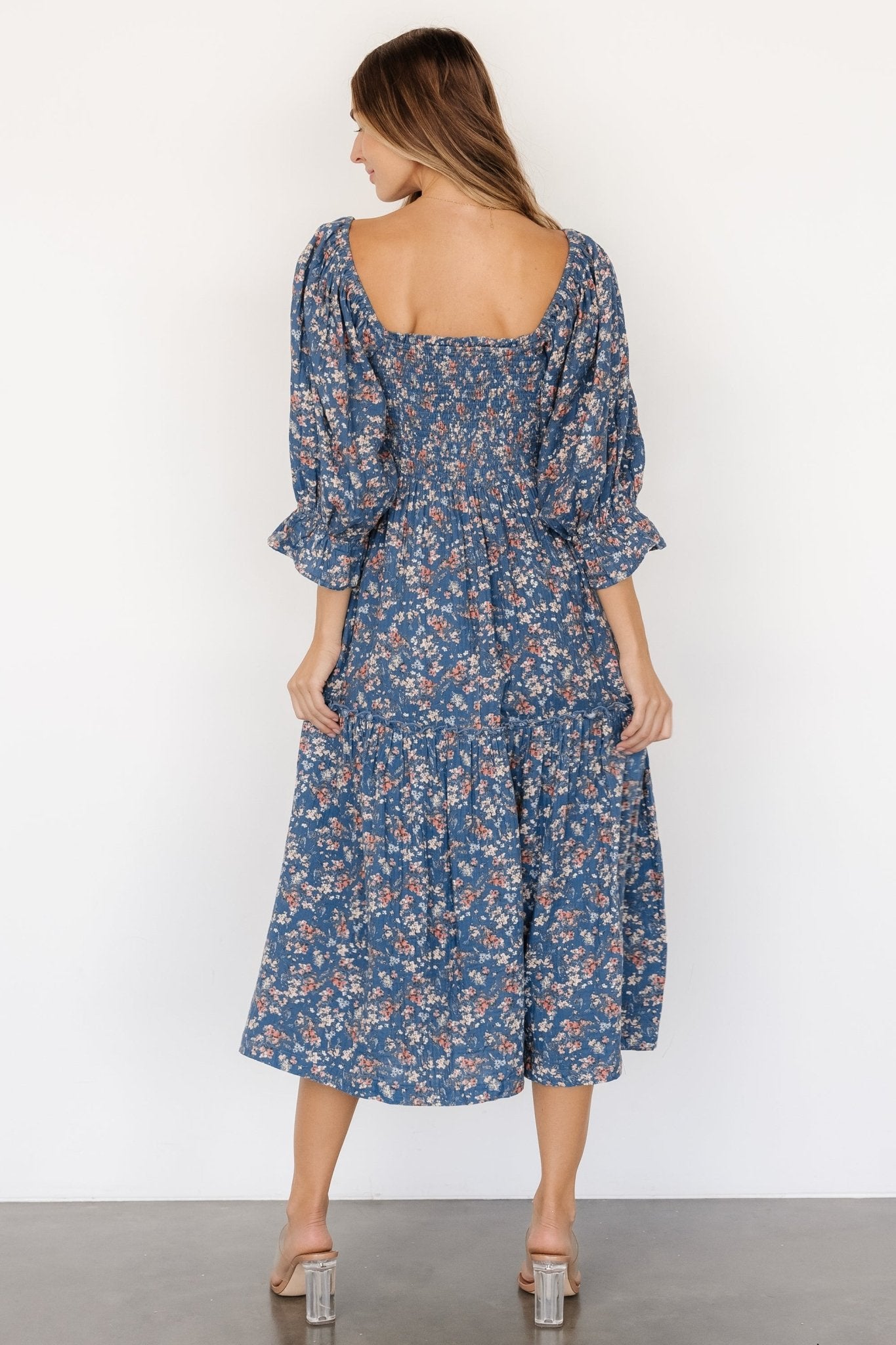 Sedona Smocked Dress | Blue Floral