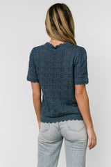 Serenity Knit Sweater Top | Slate