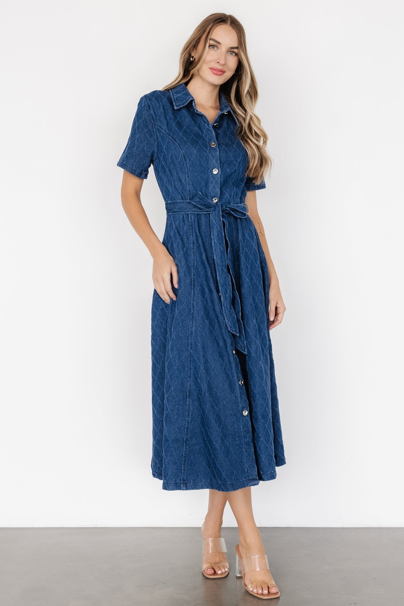 Sheryl Midi Dress | Denim Blue